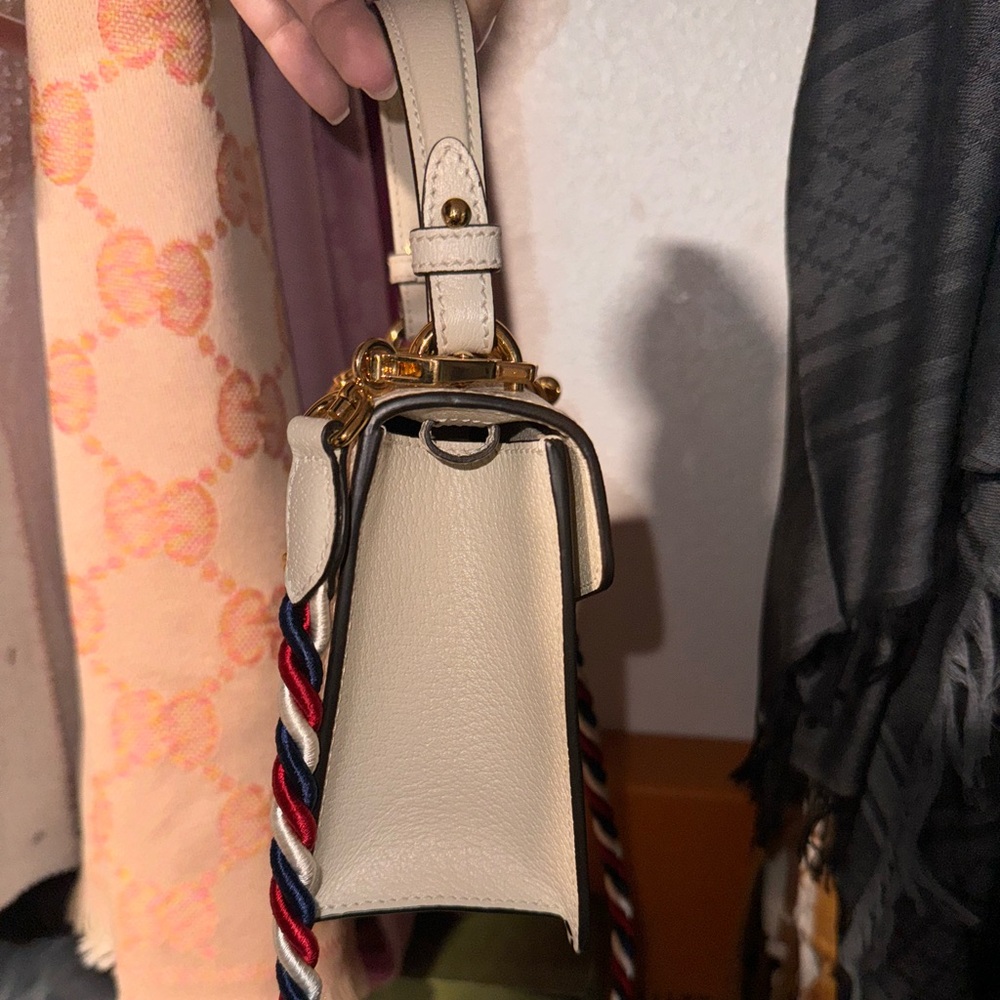 Sylvie Top Handle Bag Printed Leather Mini like NEW - Picture 3 of 11